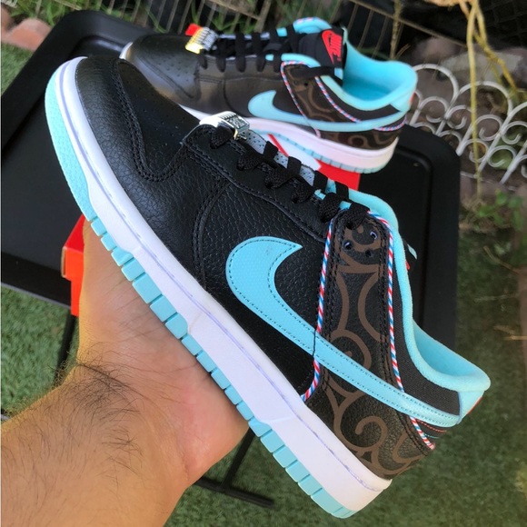 Nike Dunk Low SE “Barber Shop Black” Size 7Y/ 8.5 Women - Picture 1 of 6